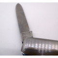 SOLINGEN ROSTFREI 40s Thin Pocket Knife Two Blades, File Stainless Steel. Unused, in Holder.