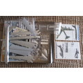 RARE Vintage Tamiya 1:100 Scale Boeing B-52D Stratofortress Model Jet. Silver Finish. Sealed Bags.