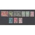 Lot of 11 1914-26 Mozambique Ceres papel Porcelana Stamps