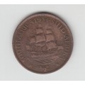 1934 SA Union Half Penny Bronze