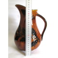 Large Vintage Glazed Ceramic Jug. Spotless. 25cm High.