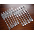 Lot of 12 Stainless Steel Fish Knifes
