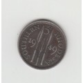 1949 Souther Rhodesia 3 Pence
