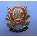 Kangwane Police Gilding Metal and Enamel Cap Badge