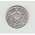 1930 South Africa Silver Six Pence XF