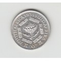1934 South Africa Silver SixPence UNC