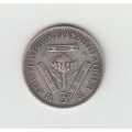 1932 SA Union Silver Three Pence