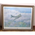 Memphis Belle B17 Flying Fortress Numbered Print Framed  Photographed and Signed by K B Hancock