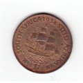 1934 Outh Africa Union One Penny Coin