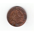 1942 South Africa Union Quater Penny Coin