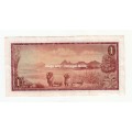 1967 South Africa One Rand Note - TW de Jongh