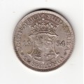 1934 SA Union Silver Half Crown  EF