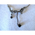 Vintage Marcacite Snake like Necklace. 44cm with extension.