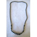 Vintage Long Hematite Necklace. 72cm.