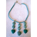 Lovely Vintage turquoise Small bead detail. Chain 50 cm.