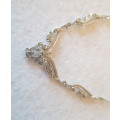 Lovely Vintage Short Choker Chain Silver and Marcacite necklace