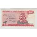 Zimbabwe 10 Dollars 1983 Banknote