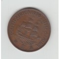 1935 South African Bronze One Penny