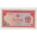1971 Reserve Bank of hodesia Two Dollar Note