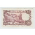 1970 El Banco De Espana 100 Note