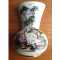 Vintage Prcelain Hand Painted Wall Pocket Flower Vase. 120mm. Chips on rim, not seen when on wall.