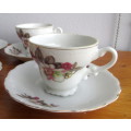 Lot of Five Mini Porcelain Cups and Saucers. Delicate for a little Princess tea party.