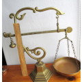 Large Brass Unigue Vintage Weight Scale. Decorative. Photos for Scale.
