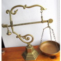Large Brass Unigue Vintage Weight Scale. Decorative. Photos for Scale.