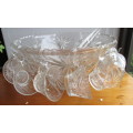Glass Punch Bowl Set - 27 Piece Vintage Glass with 12 Punch Cups and ladle. Perfect for PARTIES.