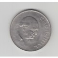 1965 Churchill  British Five Shilling Coin