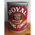 Large Vintage Poyal Baking Powder Tin. 18cm high. Decorative.