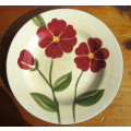 Vintage Hand Painter Ceramic Plate, Lovely glace cracks, refer to photos.