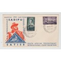 1952 , SADIPU and Satise. South Africa International stamp exhibition cover.