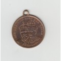RARE 1902 Bronze Small Coronation Medal King Edward VII and Queen Alexandra