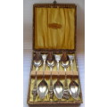 Set of 6 Holland Spoons. Marked Electro. 1940`s. In original box.