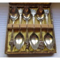 Set of 6 Holland Spoons. Marked Electro. 1940`s. In original box.