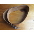 Vintage Belt Buckle and leather belt. 80cm belt.