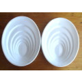 Two Ceramic Soap Dishes. 150mm x 110mm.