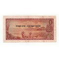 1967 South Africa Reserve Bank One Rand Note. T W de Jongh. Replacement Note.
