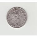 1907 3 Pence - Edward VII