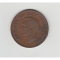 1939 South Africa Union Bronze One Penny