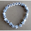 Kids Bracelet. Smilings blue star beads, WORTH.