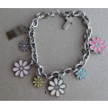 Vintage Silver Colored, Flower Themed Bracelet.