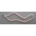 Vintage Dainty Pink and Pearl Color Bead Necklace