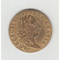 GEORGE III MEMORY OF THE GOOD OLD DAYS 1797 Spade Guinea Brass Token - 26mm