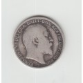 1902 Edward VII British Silver Sixpence