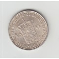 Netherlands 1929 Silver Half Gulden Coin.