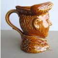 Vintage Porcelain King Henry VIII all brown Character Mug. 10cm.