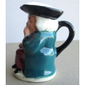 Vintage Porcelain Colonial Sailor Character mug small. 90mm high.