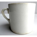 Vintage Hickory Dickory Dock Porcelain Baby Mug. Age related glaze cracks and one small chip, 7cm hi